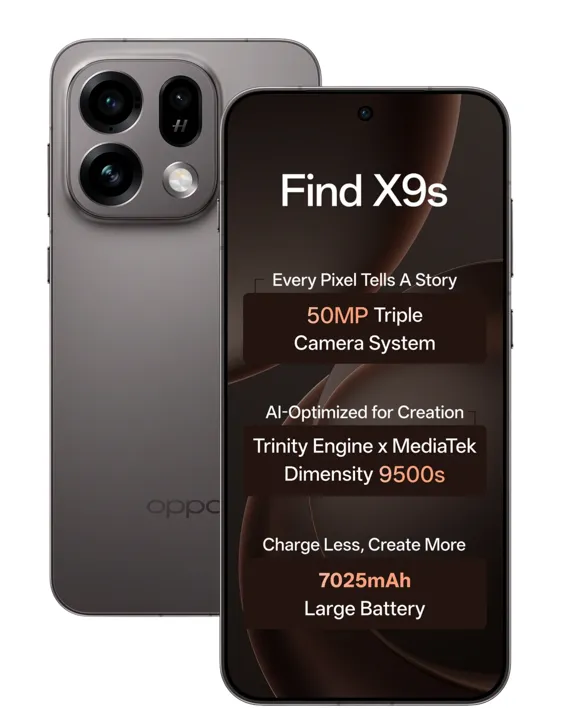 OPPO Find X9s 5G (Midnight Grey, 512 GB) (12 GB RAM)